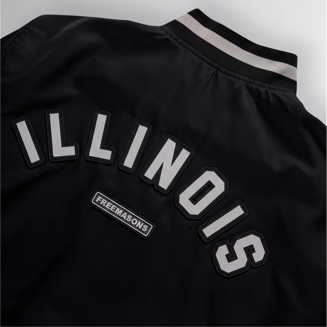 ILLINIOS VARSITY JACKET - BLACK