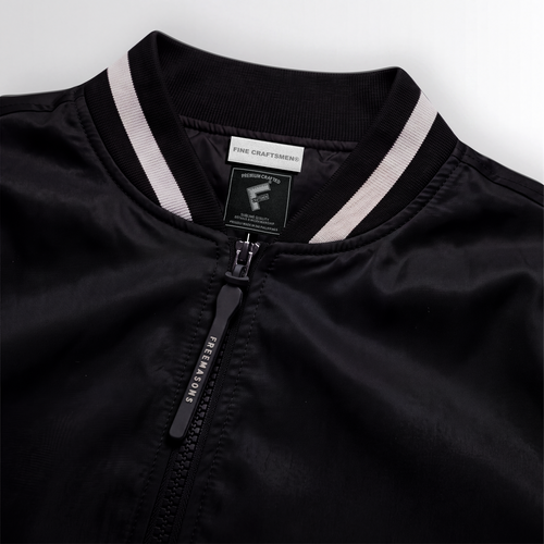 ILLINIOS VARSITY JACKET - BLACK
