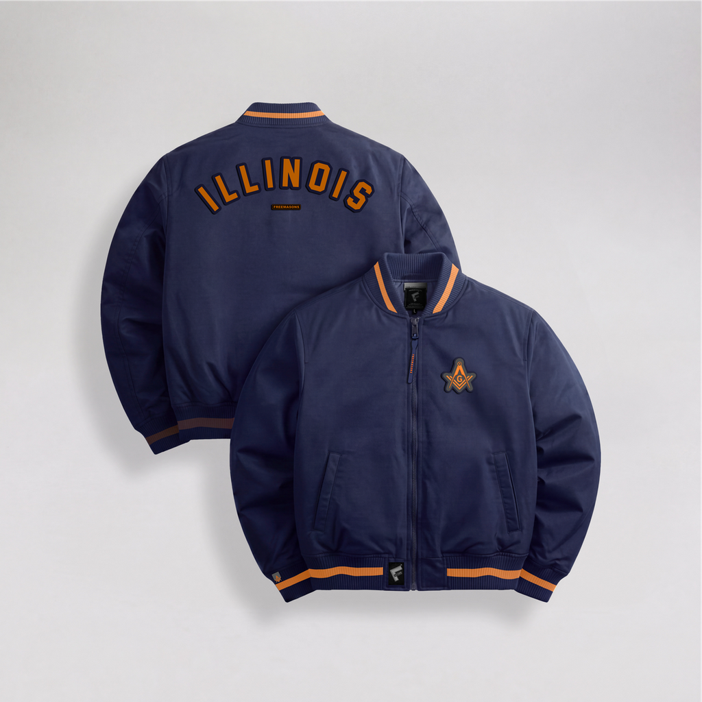 ILLINIOS VARSITY JACKET - NAVY BLUE